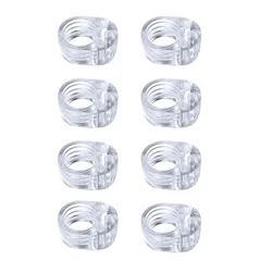 Transparent Silicone No - Drill Door Stopper (8pcs)