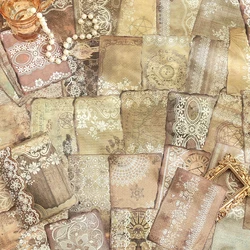 Vintage Lace Scrapbook Paper Collection - 50 Unique Patterns for Creative Journals & DIY Crafts (Time ember)