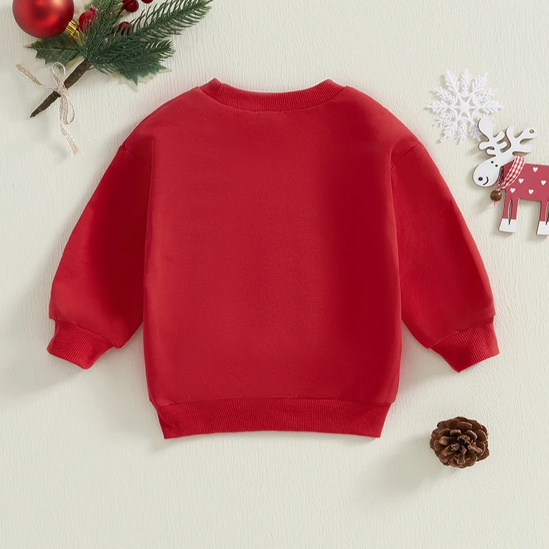 Children s Winter Hooded Sweater with Reindeer Print and Fleece Lining Warm Pullover for Boys and Girls Christmas Outfit