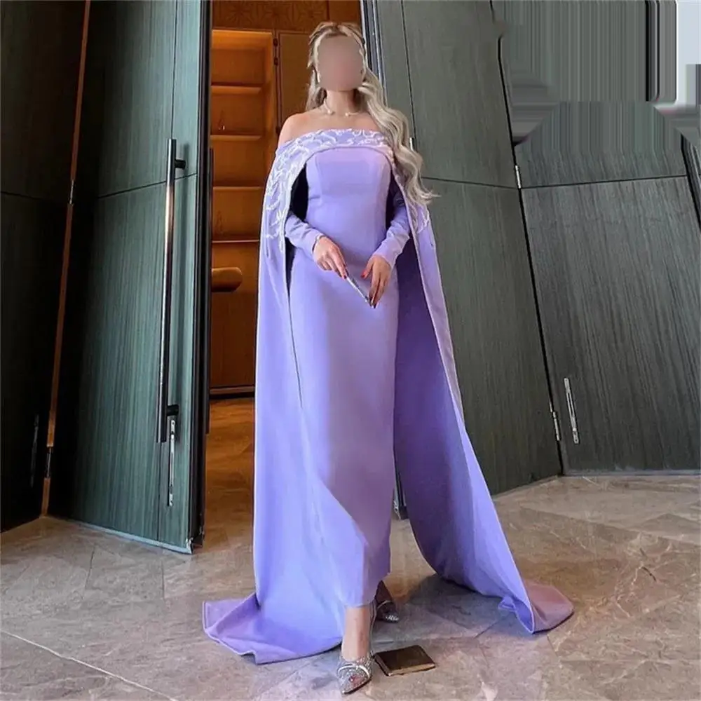 Daudi Saudi Arabia 2024  Sequined Full Sleeve Mermaid Long Evening Dress Floor Length Sweep Train Fashion Formal Prom Gown New