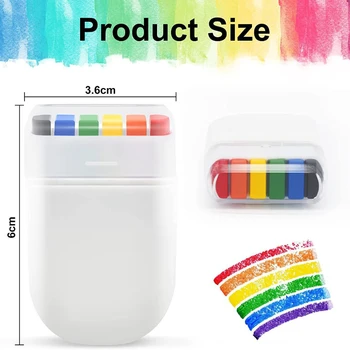 1-10PCs Rainbow Crayon Paint Rainbow Birthday Party Colourful Theme Party Accessories Party Family Costume Gift Pocket Size 5