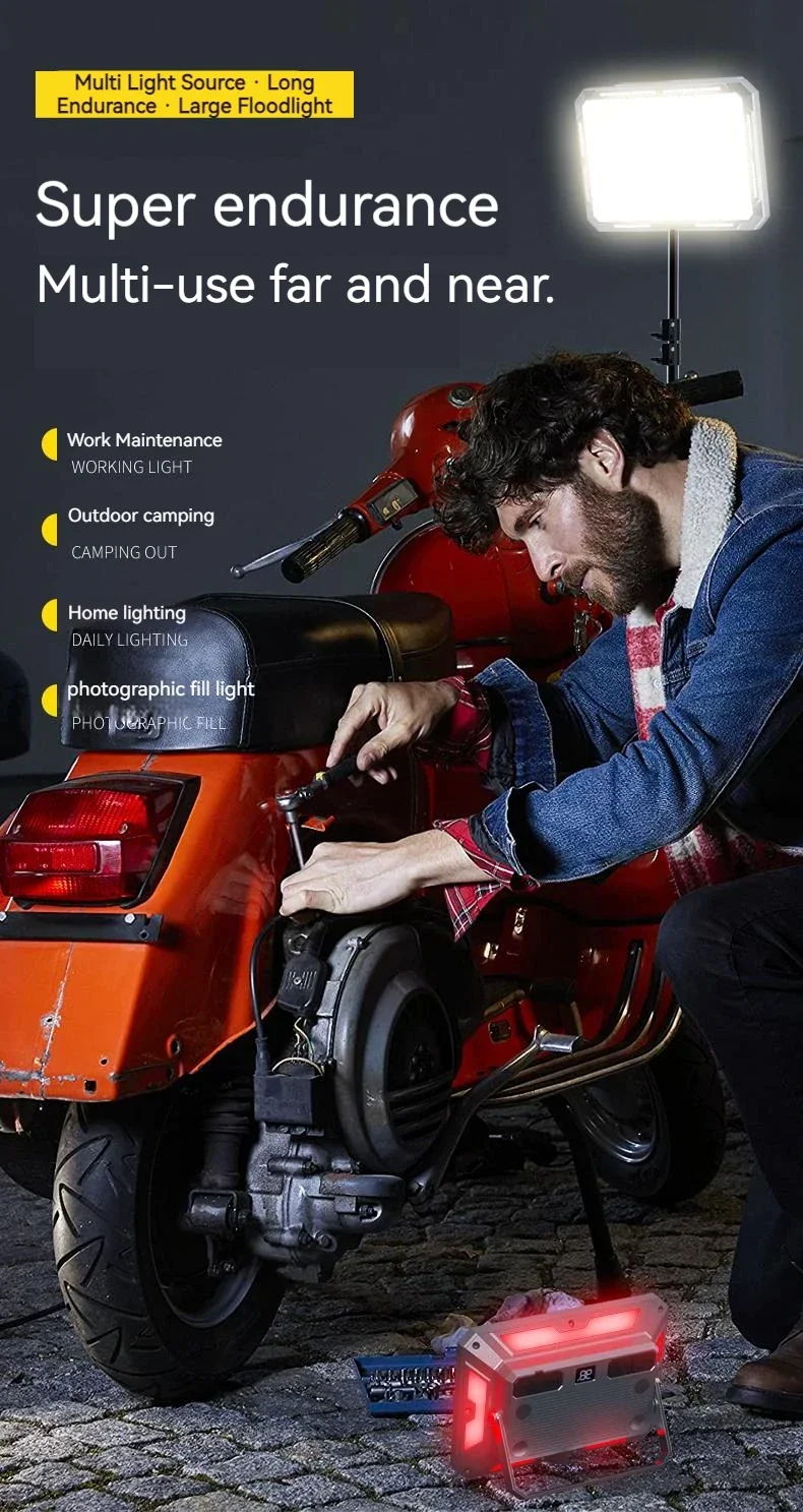 Description Picture 2 of itemPortable LED Camping Tent Light Rechargeable Searchlight High Power Outdoor Emergency Lighting Waterproof Hanging Night Lamp