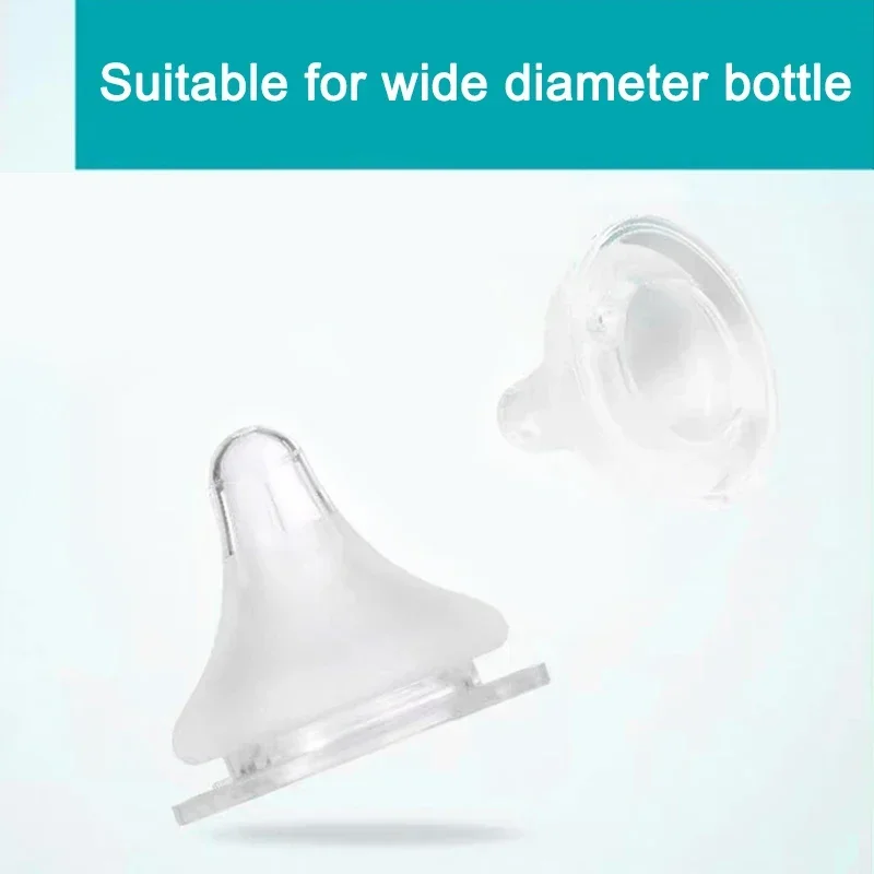 Silicone Pacifier Silicone Teether Pacifier Holder Silicone Baby Feeding Bottle Silicone Gel Feeding Bottle Pacifier Wide Mouth Puting Baby Soft Teat Nipple Infant Kids Teether Care Feeding Bottle Replacement