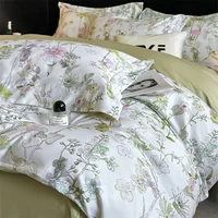 SAPP-Ensembles de literie meublés en coton égyptien, linge de lit coloré, drap, taie d'oreiller, housse de athlon, reine, roi, pleine taille double 2