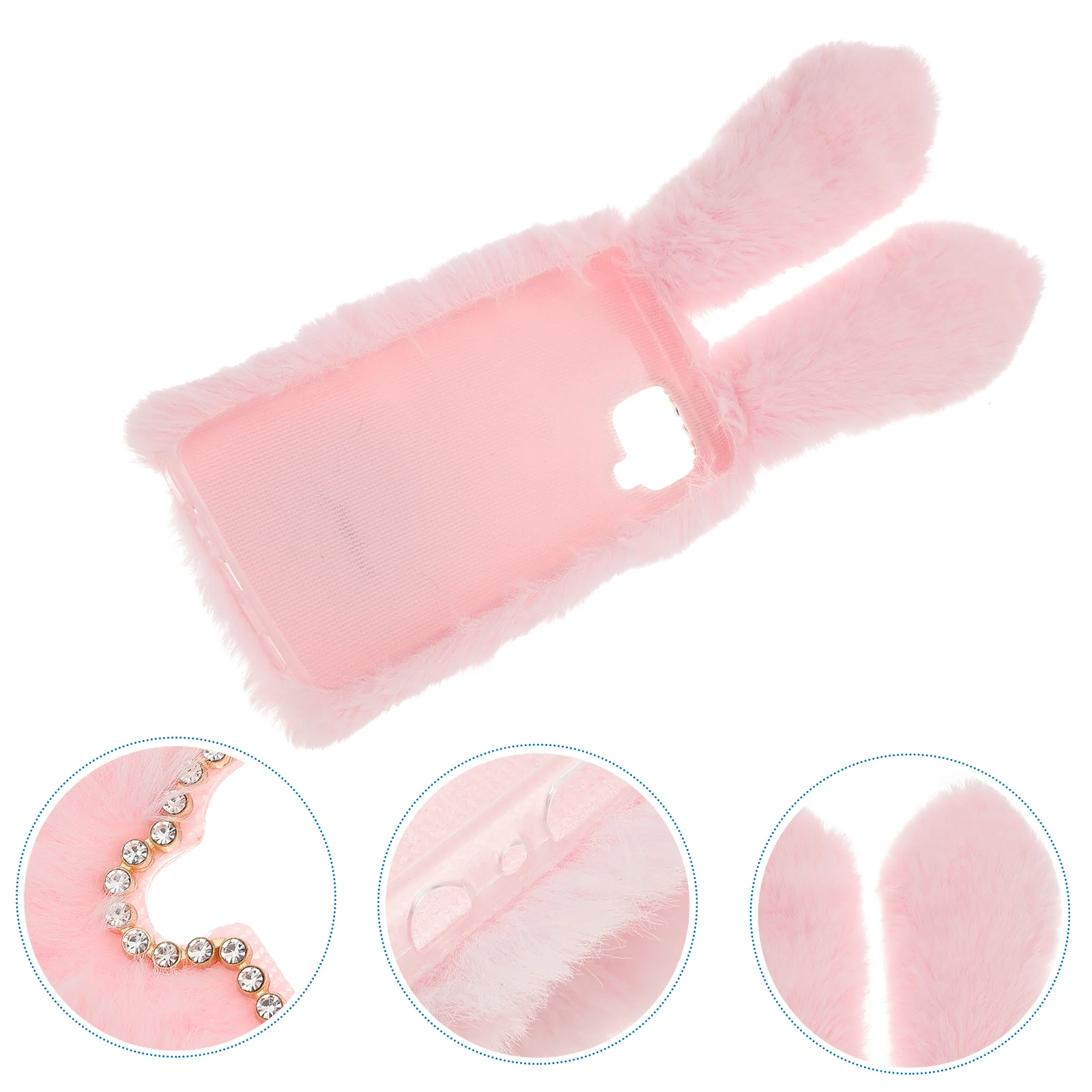 

Lovely Ear Cellphone Case Furry Fluffy Phone Shell Compatible with A12/M12/F12