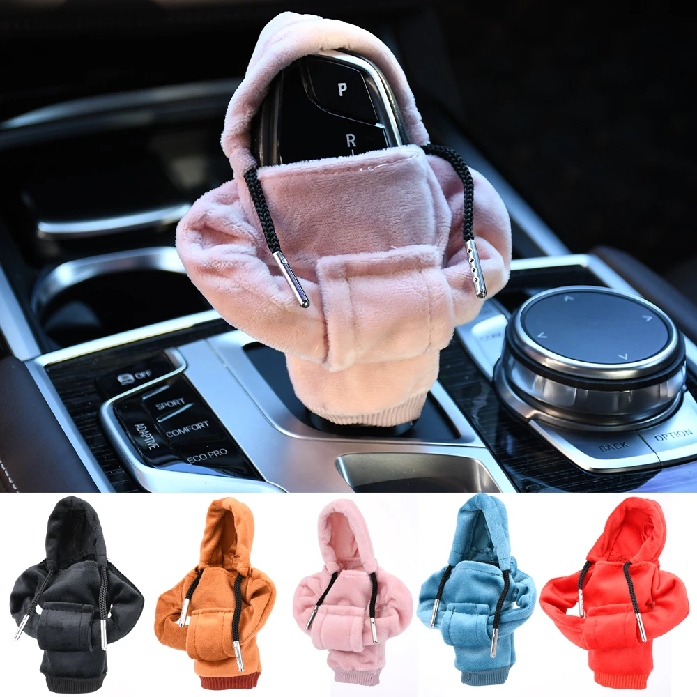 Funda Para Palanca De Cambios De Coche Con Capucha Sudadera Con Capucha Para Palanca De Cambios De Coche, Divertida Camisa Con Perilla De Cambio De Marchas (bola De Piel Azul
