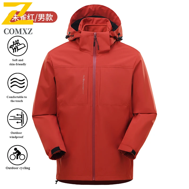EiAO Windbreaker  3-in-1 Thermal  Detachable Fleece Waterproof Windproof Winter Parka for Camping Fishing Extreme Survival 2025