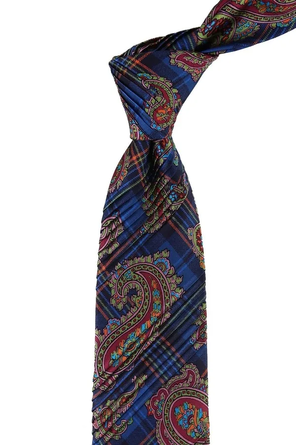 Темно-синий Шелковый Галстук Пейсли