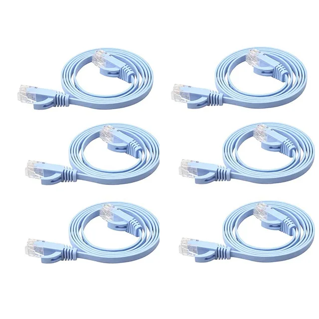 Waterig Ruim God 6Pack 50Cm 1M 2m 3m 5m 10m 30M 98FT Kabel CAT6 Flat Utp Ethernet Netwerk  Kabel RJ45 patch Lan Kabel Zwart/Blauw/Witte Kleur - AliExpress