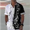 8 Colors 2024 Summer Note Shirt Piano 3D Printed Streetwear Men Women Fashion Oversized Short Sleeve Tops Clothing S-5XL 2