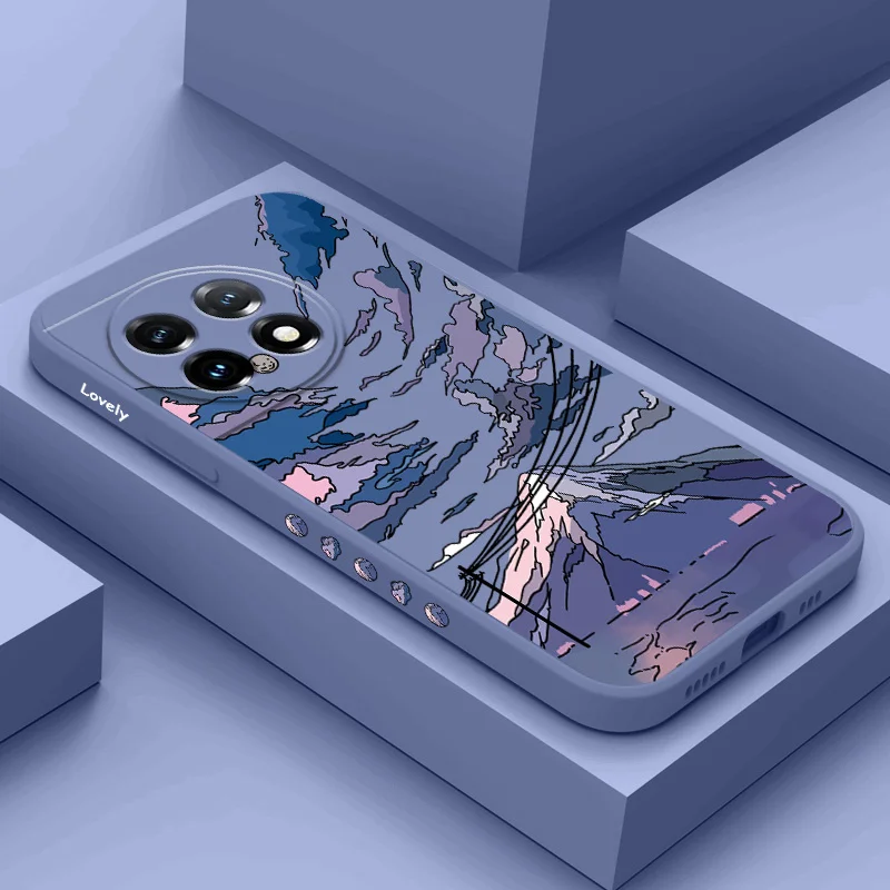 Floating Ash Mountain Liquid Silicone Phone Case