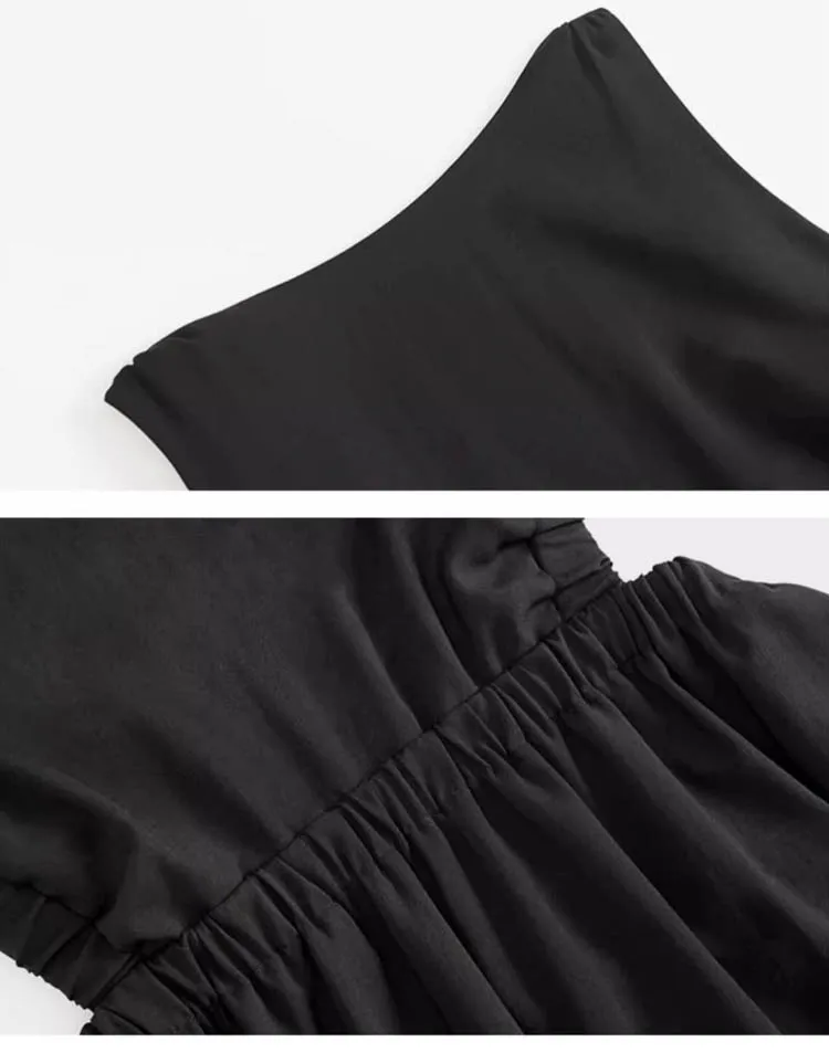 AEL Frauen Sexy Oansatz Rückenfreies Kleid Elegante Hohe Taille A-linie Kleider Berufung Party Vestidos – Detail 3