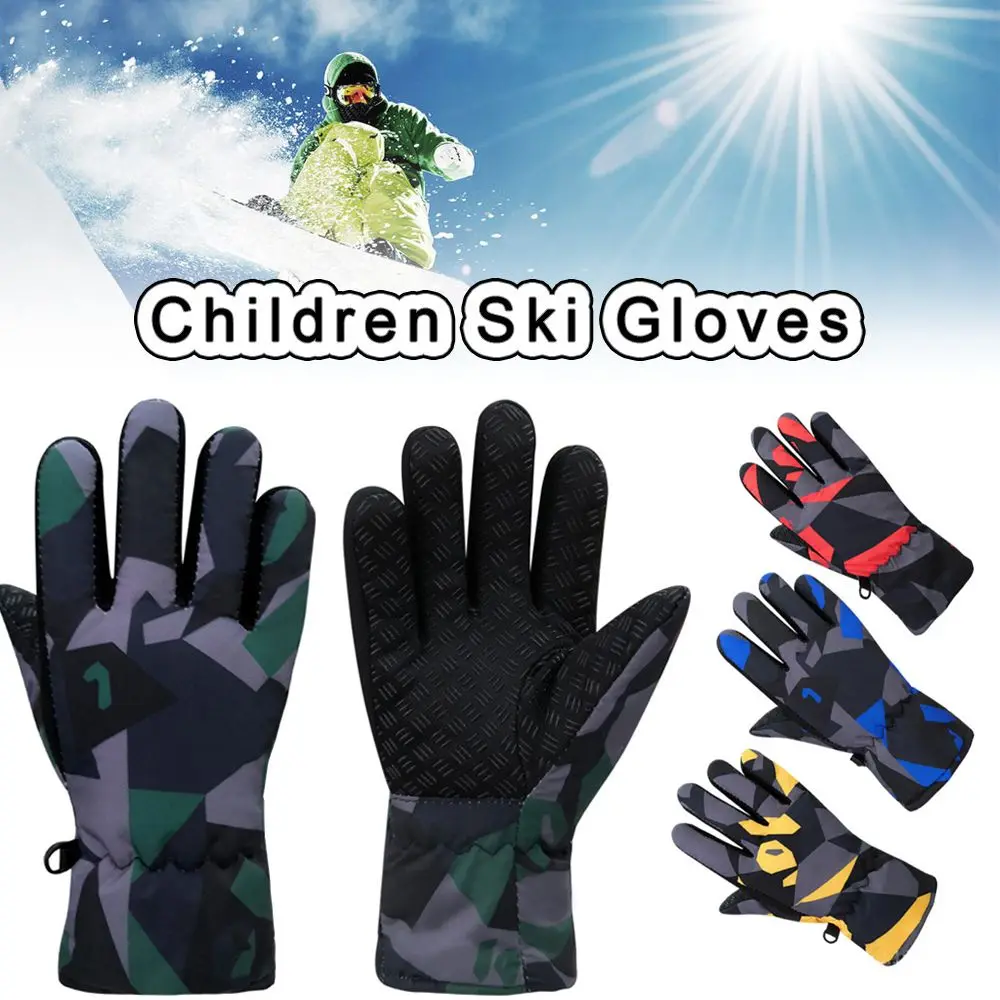 Children Kids Winter Snow Warm Gloves Boy Girls Ski Snowboard Windproof Waterproof Thicken Keep Warm Winter Must