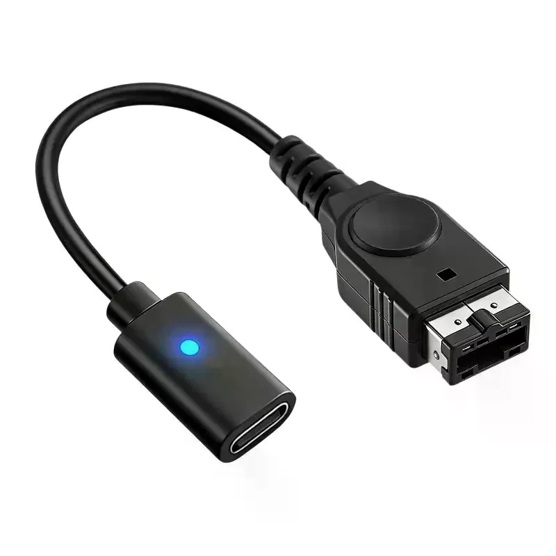 LED 표시등이 있는 GBA SP 게임보이 어드밴스용 USB 타입 C 충전 케이블, 전원 공급 와이어, 게임 콘솔 코드