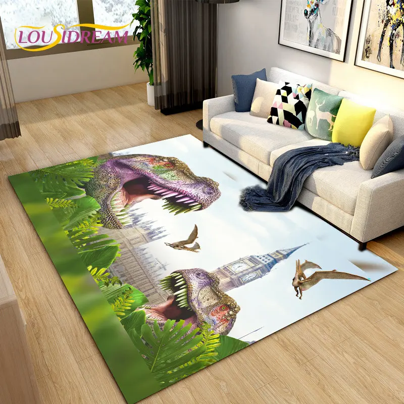 

3D Visual Illusion Dinosaur Area Rug,Carpet Rug for Living Room Children's Room Decoration,Kids Play Crawling Non-slip Floor Mat