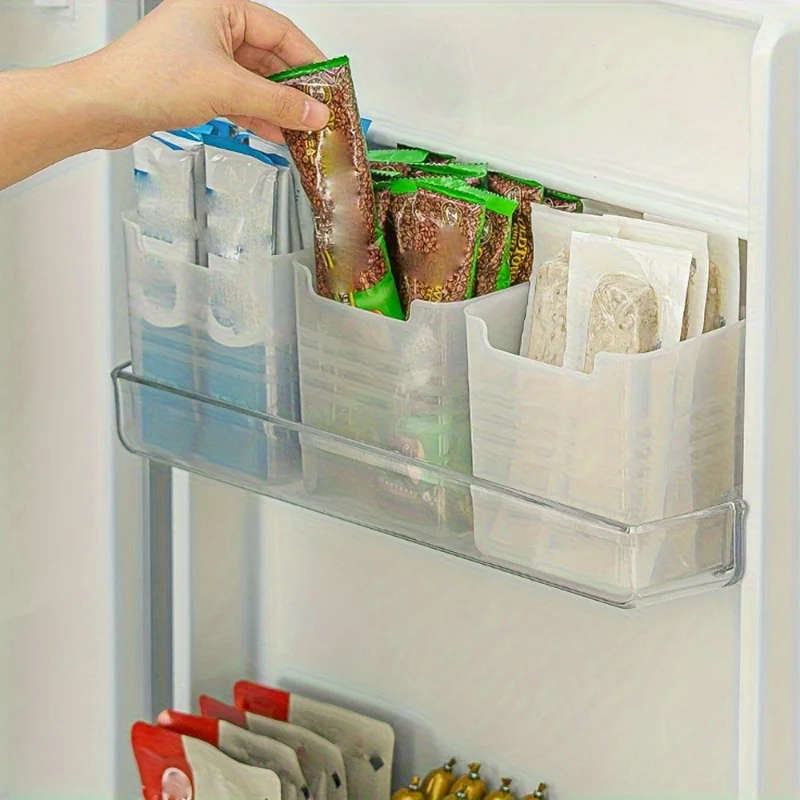 6PCS Refrigerator Side Door Storage Box, Multifunctional Plastic Storage Container, Miscellaneous Storage Box
