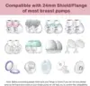 Breast Pump Accessories Flange Inserts 13/15/17/19/21/mm Caliber Size Adaptor Converter Small Nipple Horn Adapter 2