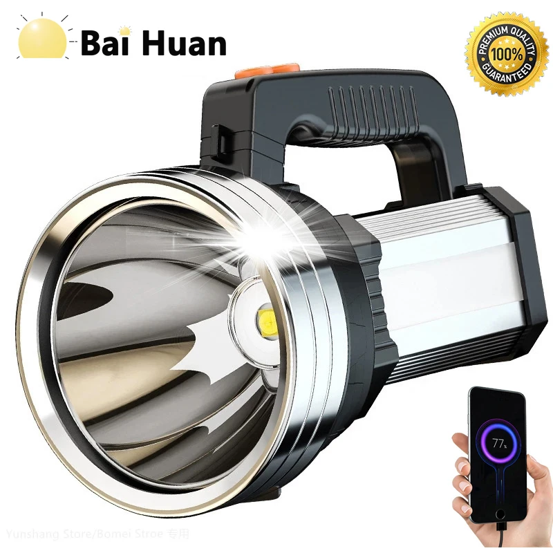 500000LM 1500M Lonag Range 100W Most Powerful LED Flashligh Portable