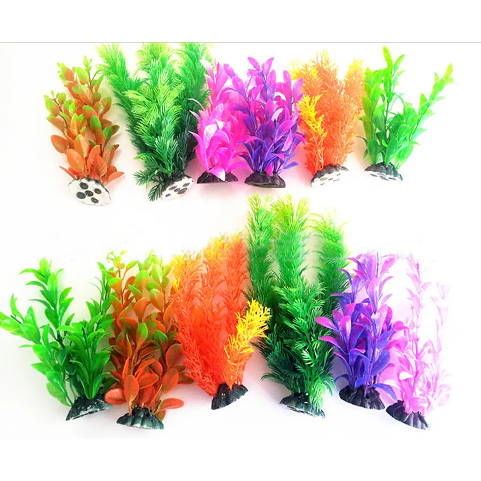 Artificial Plastic Decorative Aquarium Plants Set