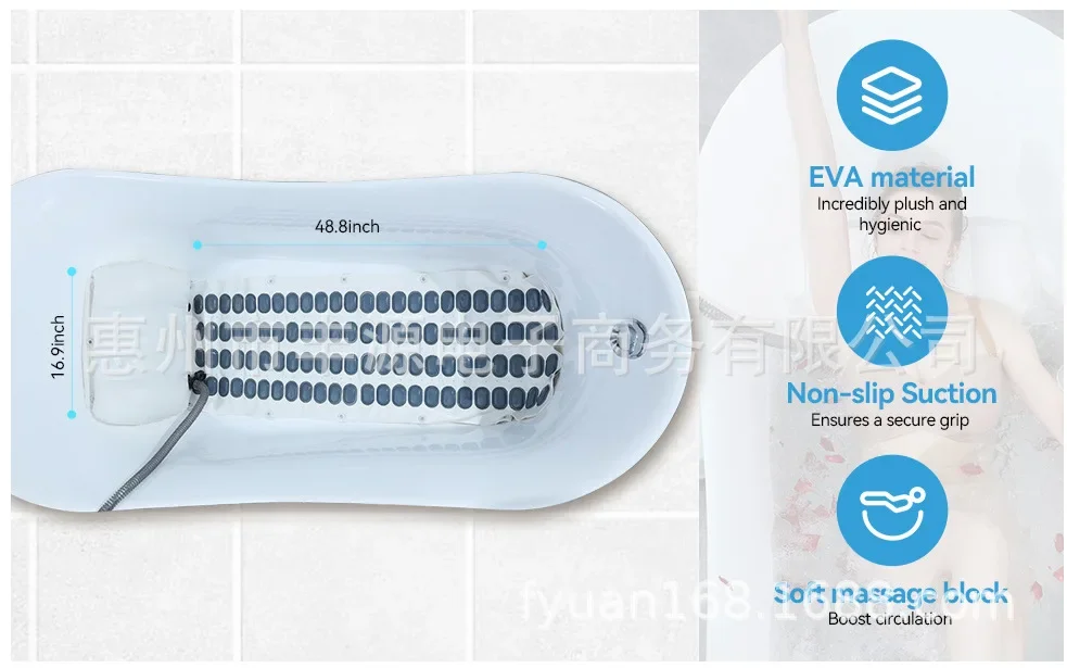SPA Non-slip Bath Mat Home Surfing Massage Bath Mat Full Body Massage Bathtub Bubble Machine