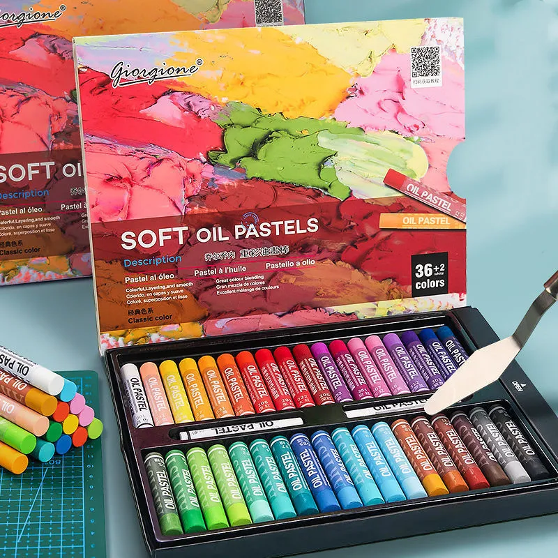 Soft Oil Pastels oil pastels 12/25/38/50 Pcs Professional Crayon Graffiti Painting Stick Beginners Artists Student Drawing Supplies Set