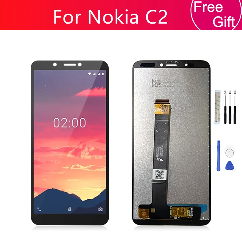 

For Nokia C2 LCD Display Touch Panel Screen Digitizer Assembly With Frame For Nokia C2 Display Replacement Repair Parts 5.7"