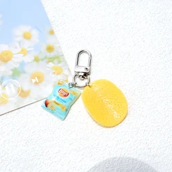 Cute Potato Chips Snack Keychain - Handmade Bag Charm & DIY Gift Accessory (1)