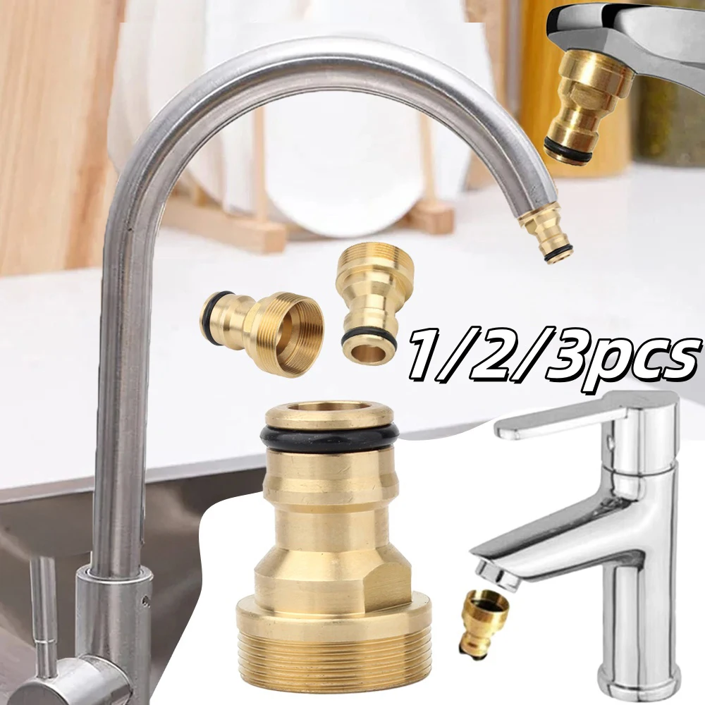 Universal Brass Faucet Adapter for Kitchen & Garden - Multi-Purpose Connector for Hose & Basin Fittings