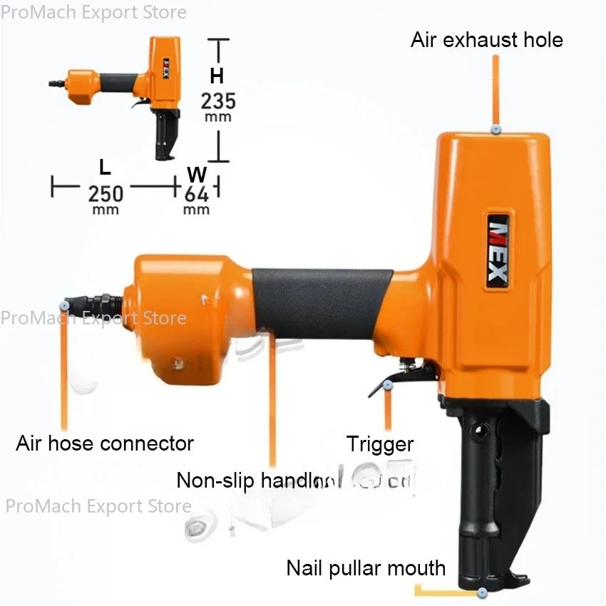 Pneumatic Nail Puller BD70 Nail Gun Back Puller Remover Removes The Pallet Wood Board Is Firm Safe V-shaped Opening