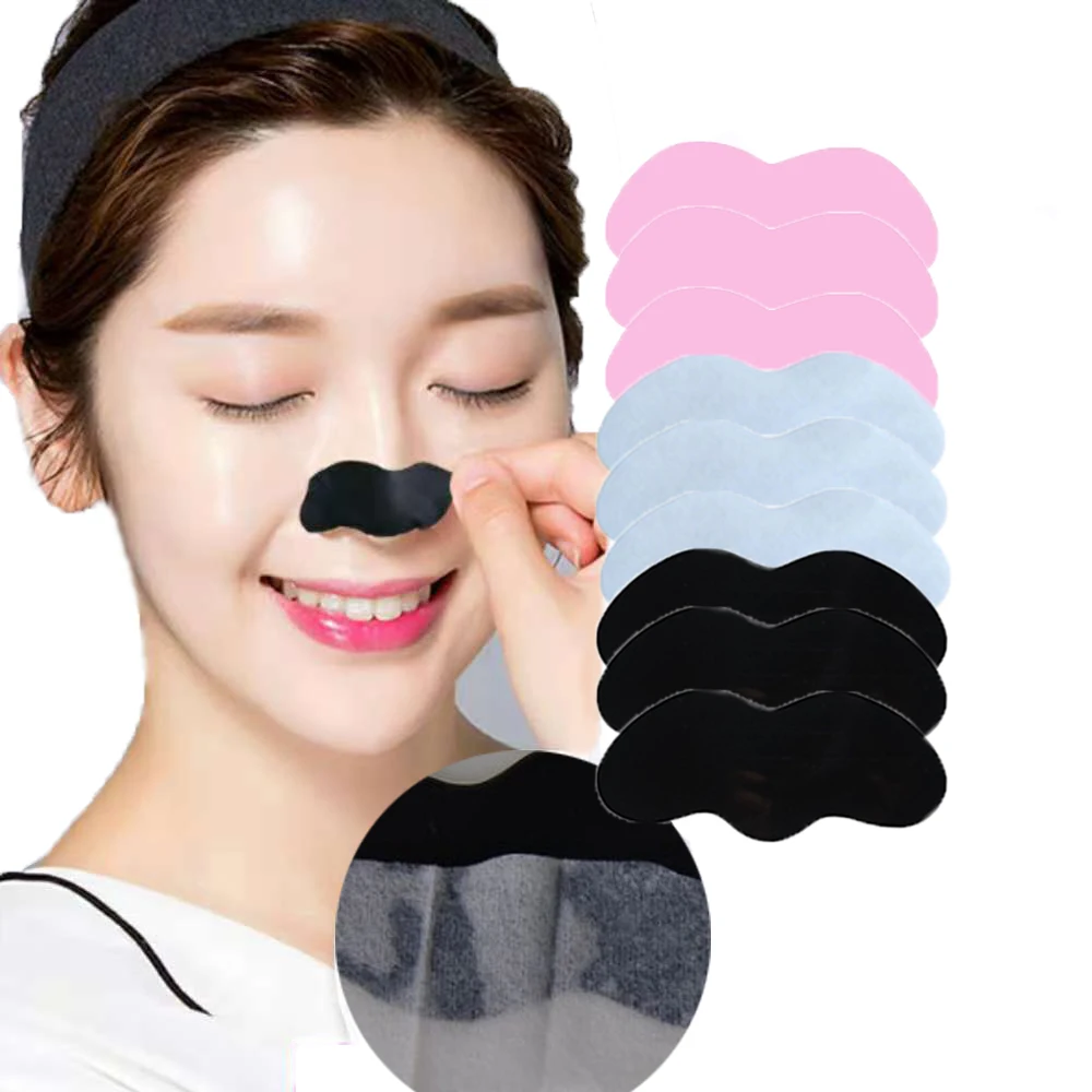 Puntos 대나무 숯 코 블랙헤드 리무버 마스크 스트립, 코 클렌징, 코 스티커, 딥 클린, 네그로스 리무버, 10/50/100