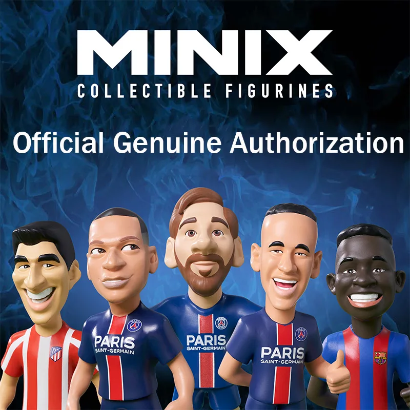 Minix Football Star Figures International Giant Club Football Star Series  Messi Neymar Fati Suarez Mbappe Collectible Figurines