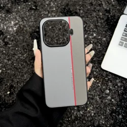 Luxury PU Leather Shockproof Phone Case - Simple Anti - Fall Protection Cover for Xiaomi 17T Pro (GRAY)