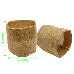 Burlap Succulent Pot Wraps - Rustic Party Favor Bags (Pack of 2)