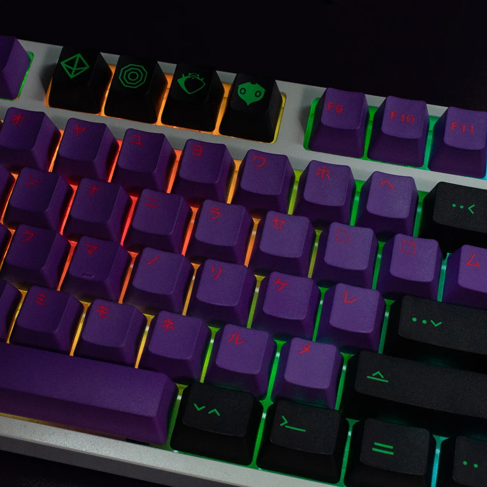 pbt grande conjunto keycap cereja perfil inglês keycaps para mx switch teclado mecânico gmk clones eva personalizado