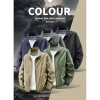Spring Autumn New Large Size Men's Jacket Outdoor Sports Loose Casual Versatile Outerwear Korean Style Regular Length