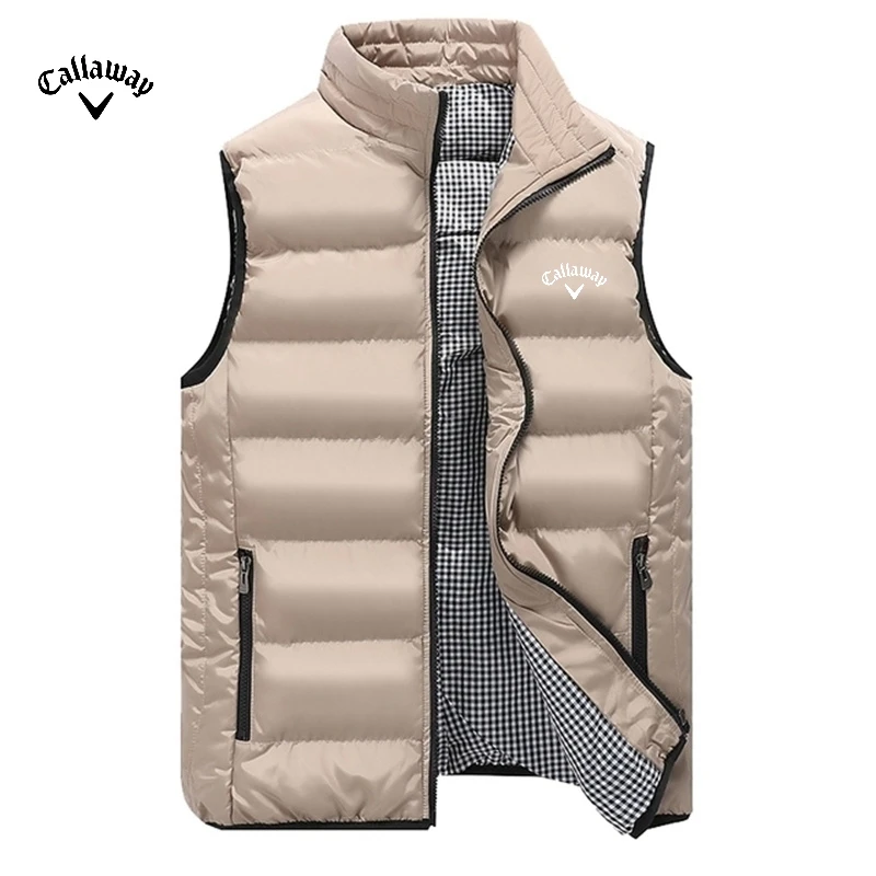 Autumn and Winter Men's Embroidered Cotton Vest Jacket Sleeveless Warm Down Jacket fashionable vests sleeveless vests sleeveless vest casual jacket