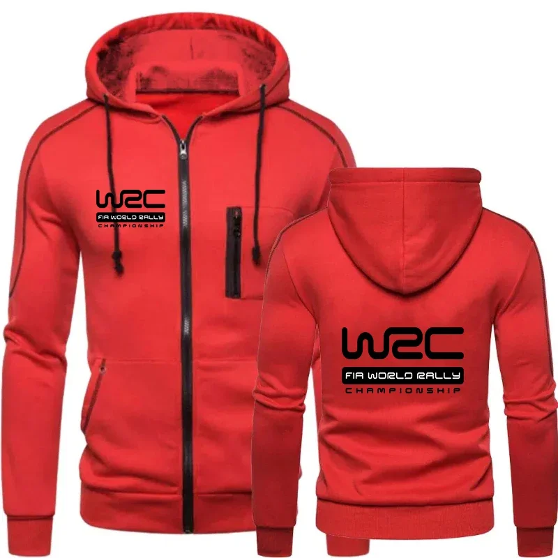 2024 World Rally Championship WRC Printed Men's Sportswear Fashion Zipper Hoodie Solid Men Sportswear Casual Warm Sportswear 3