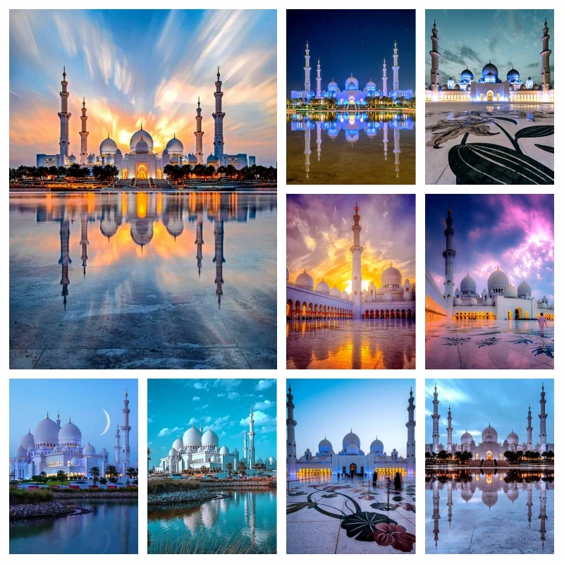 Алмазная картина Абу-Даби шейх Заид большая мечеть религиозная алмазная живопись AB дрели купол в Объединенном арабском эмирате декор для вышивки крестиком Алмазная картина Абу-Даби шейх Заид большая мечеть религиозная алмазная живопись AB дрели купол в Объединенном арабском эмирате декор для вышивки крестиком