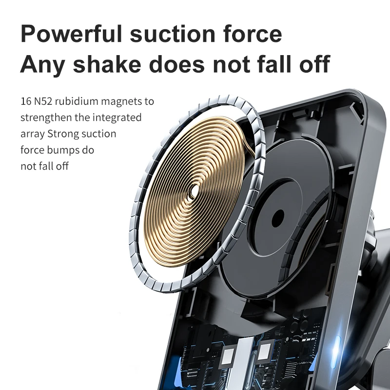 15W Magnetic Wireless Charger Car Air Vent Stand Phone Holder Car Fast Charging Station for IPhone 12 13 14 Pro Max Car Charger