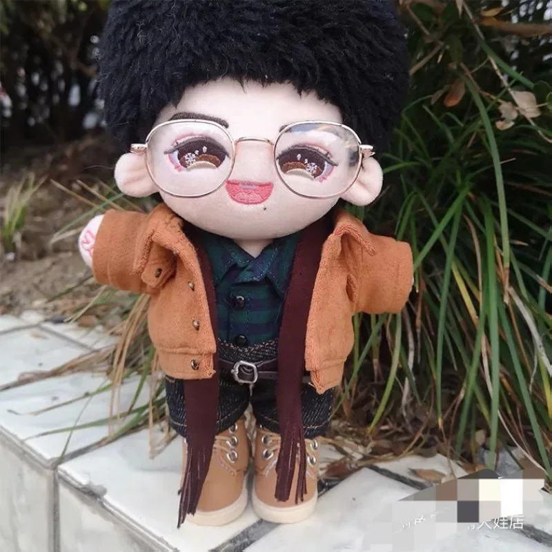15cm 20cm baby clothes handsome cotton doll clothing set autumn and winter scarf jacket handsome baby clothes set 2