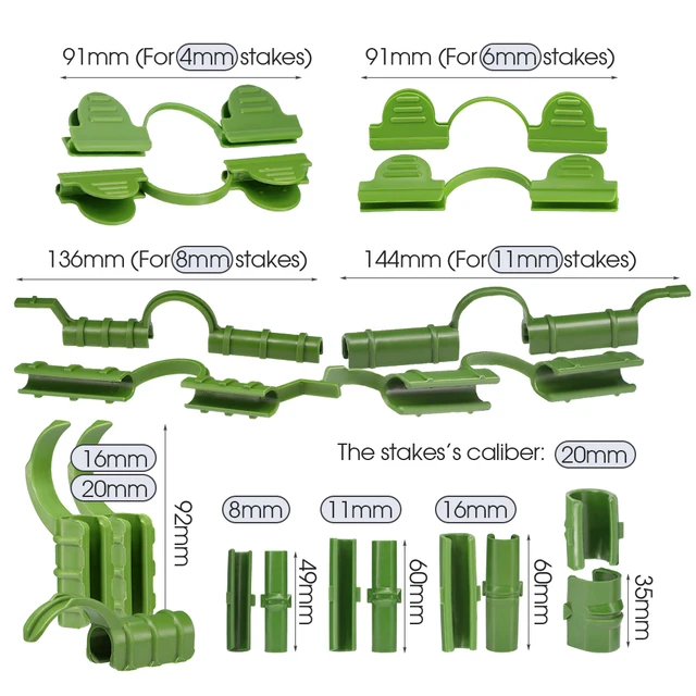 10-15Pcs 4-20 Mm Üvegházhatású Filmklipek Gyors Rögzítő Kerti Tartócső Cső Rúd-Bilincs Épületek Keret Menedékek Napfényháló Bilincsek - Image 2