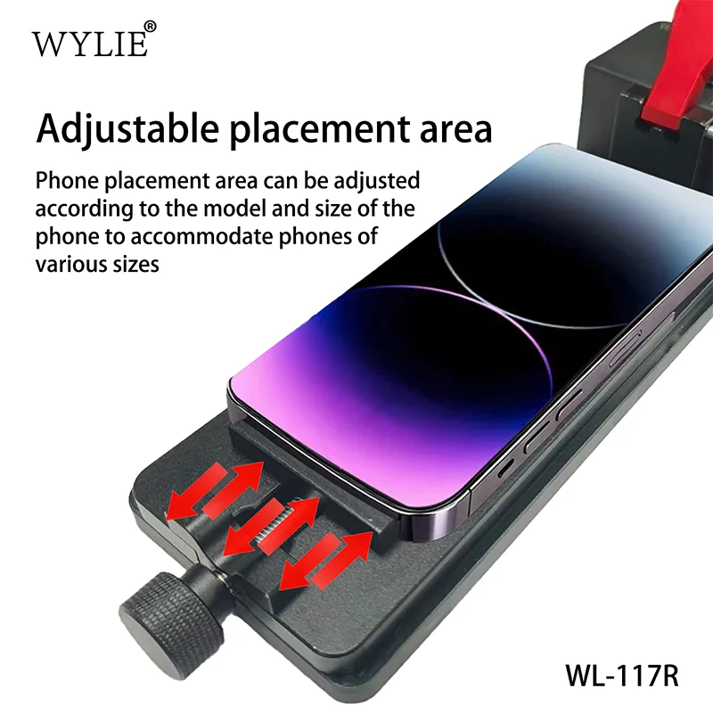 WYLIE WL-117R 휴대폰 화면/후면 커버용 예열 풀러 클램프 스크린 가열 오프너 가열 및 분해 도구