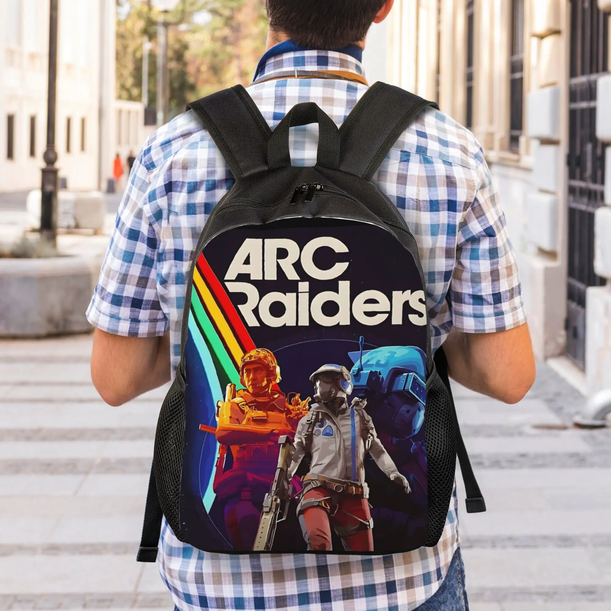 ARC Raiders 백팩 남성용 여성용 멋진 고등학교 비즈니스 데이팩 슈팅 게임 대학 숄더백 야외용