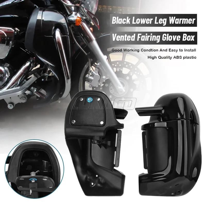 Carénage De Jambes Avec Prise D'air Pour Harley Touring 1983-2013 - Noir Mat, En ABS, Avec Boîte à Gants Et Volets Réglables - 12