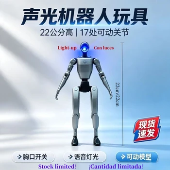 Giocattolo Robot Intelligente AI, Programmazione Bionica Intelligente con Luci, Giocattolo Educativo, Robot Multi-giunto Mobile