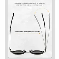 Lunettes de soleil rondes rétro pour hommes et femmes, Steampunk, lunettes de soleil, marque de créateur, monture en métal, nuances 5