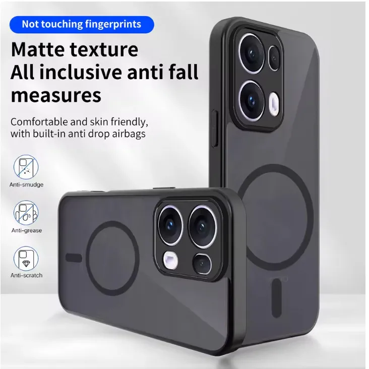 Armor Matte Frosted Magnetic Wireless Charging Case - Clear Cover