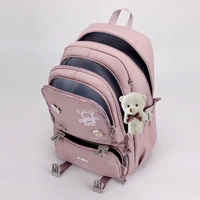 Kids Backpack For School Children Solid Color Primary Backpack Teenage Girls School Bags Shoulder Bag Waterproof Nylon Bagpack 1