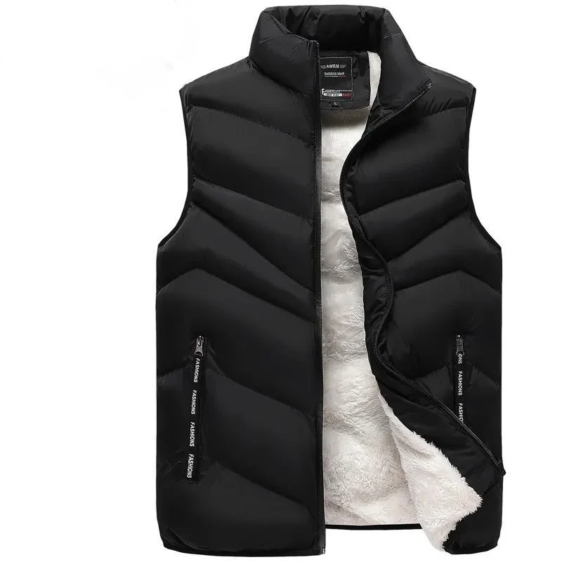 

Брендовый пуховой жилет из хлопка, Мужская зимняя Флисовая теплая флисовая куртка из овечьей шерсти, Мужская Толстая Женская куртка, жилет, женский жилет