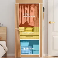 Placard de chambre à coucher Simple, assemblage Simple, placard en tissu, placard de rangement, 5 couleurs, organisateur Simple, anti-poussière, pliable 5